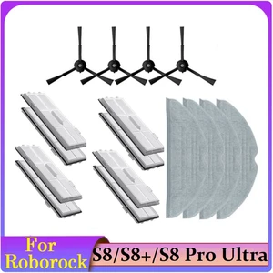 14PCS Washable HEPA Filter Mop Clothside Brush For Roborock S8 Pro Ultra /S8+/S8 Robot Vacuum Cleaner Accessories