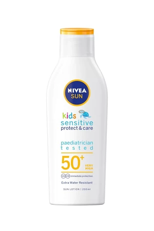 Nivea Dětské mléko na opalování SPF 50+ Sun Kids (Pure & Sensitive Sun Lotion) 200 ml