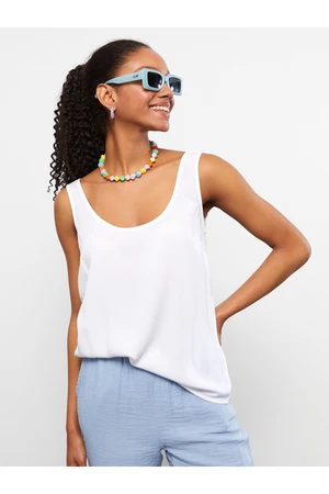 LC Waikiki Women's U-Neck Straight Sleeveless Viscose Blouse