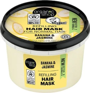 Organic Shop Vyživující maska pro normální vlasy Banán a jasmín 250 ml