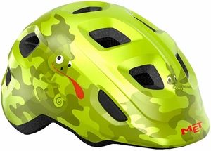 MET Hooray Lime Chameleon/Glossy XS (46-52 cm) Casque de vélo enfant