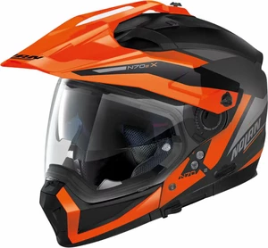 Nolan N70-2 X Stunner N-Com Flat Black Orange/Antracite S Casque