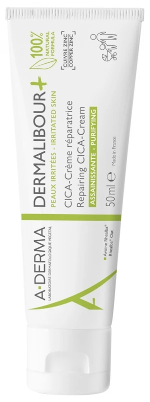 A-DERMA Reparační krém Dermalibour+ (Repairing CICA-Cream) 50 ml