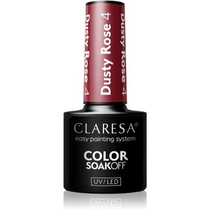 Claresa SoakOff UV/LED Color Dusty Rose gelový lak na nehty odstín 4 5 g