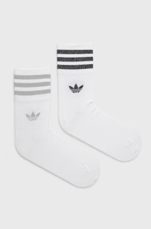 Ponožky adidas Originals HC9561 (2-pak) dámske, biela farba, HC9561