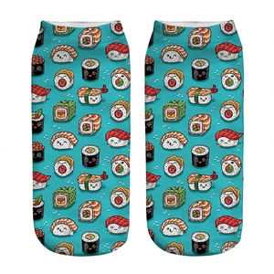 Women's socks kawaii Funny sushi rolls Cartoon Printed Socks Woman harajuku Happy Funny Novelty cute girl gift Socks for women