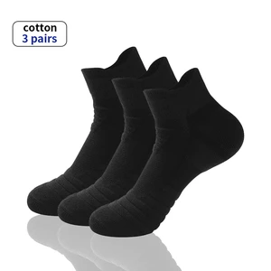 3 Pairs Sport Ankle Socks Athletic Low-cut Sock Thick Knit Sock Outdoor Fitness Breathable Quick Dry Wear-resistant Warm Socks