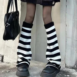 1 Pair Popular Japan Style Thick Leg Warmers Autumn Winter Knitted Pile Socks Japan Style Knitting Leg Socks for Office