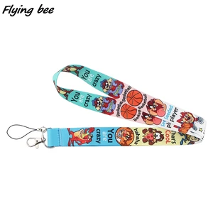 Flyingbee Cartoon Freak Anime Lovers Key Chain Lanyard Neck Strap For USB Badge Holder DIY Hang Rope X1081