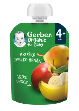 Gerber Organic Kapsička Hruška/jablko/banán BIO 90 g