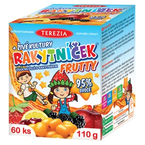 TEREZIA Rakytníček frutty ovocné želé s rakytníkom + živé kultúry 60 kusov