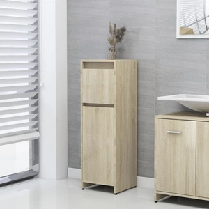 Bathroom Cabinet Sonoma Oak 11.8"x11.8"x37.4" Chipboard