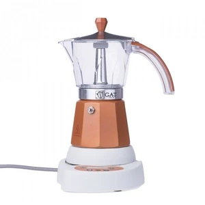 Moka konvice G.A.T. Vintage 4-6 šálků (hnědá),G.A.T. Vintage 4-6 elektrická moka konvice hnědá