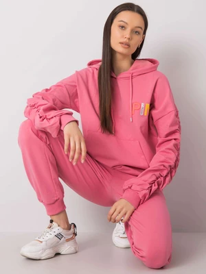 Pink two-piece sweatshirt