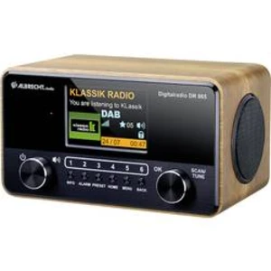 Stolní rádio Albrecht DR 865, AUX, DAB+, FM, dřevo (tmavé)