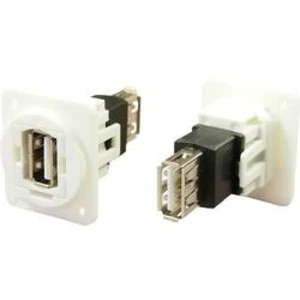 Adaptér, zásuvka, vestavná Cliff USB zdířka typ A ⇔ USB zdířka typ A, 1 ks