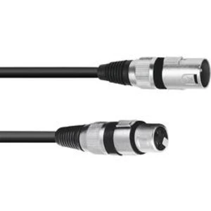 XLR kabel OMNITRONIC, 0,2 m, černá černá