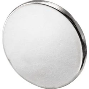 Basetech BT-2266566 magnet, (Ø x v) 10 mm x 1 mm, disk, stříbrná, 10 ks