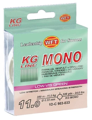 Wft vlasec kg mono green 300 m - 0,22 mm 5,6 kg