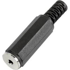 Jack konektor 2.5 mm TRU COMPONENTS stereo zásuvka, rovná, pólů 3, černá, 1 ks