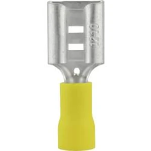Faston zásuvka Vogt Verbindungstechnik 3914S 9.5 mm x 1.2 mm, 180 °, částečná izolace, žlutá, 1 ks