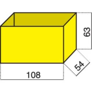 Plastový box na součástky Alutec 624200, 108 x 54 x 63 mm, žlutá