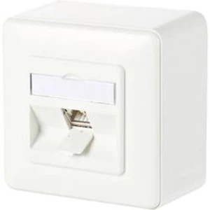 Síťová zásuvka na omítku CAT 6A Metz Connect 130B11D10002-E, 130B11D10002-E, 1 port, čistě bílá