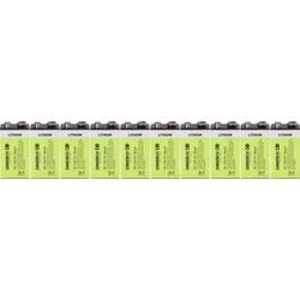 Baterie 9 V lithiová Emmerich Industrial 6LR61 800 mAh 10 ks