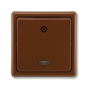 ABB Classic tlačítko č.1/0So hnědá 3553-93289 H3 s orientační doutnavkou