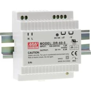 Síťový zdroj na DIN lištu Mean Well DR-60-15, 1 x, 15 V/DC, 4 A, 60 W