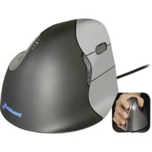 Optická ergonomická myš Evoluent Vertical Mouse 4 VM4R VM4R, ergonomická, černá, stříbrná