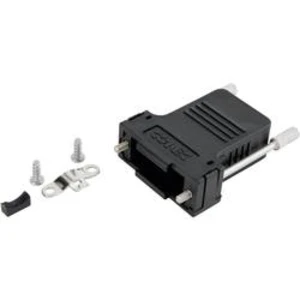 D-SUB pouzdro Conec 165X14509XE, 9 pólů, úhel připojení 180°, plast, černá, 1 ks