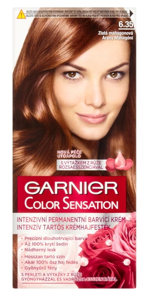 Permanentní barva Garnier Color Sensation 6.35 zlatá mahagonová + dárek zdarma