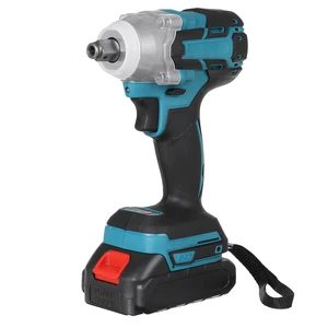 2 in 1 188VF 588N.m. Li-Ion Brushless Cordless Electric 1/2" Wrench 1/4"Screwdriver Drill W/ 1/2 Battery & 4 Sleeves