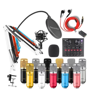 GAM-800W Microphone Condenser Sound Recording Microphone Kit With V8 Sound Card For Radio Braodcasting Singing Recording