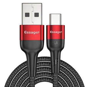 Essager 5A Type C Quick Charging Data Cable For Huawei P30 Pro Mate 20 Mate 30 Mi9 9Pro S10+ Note10