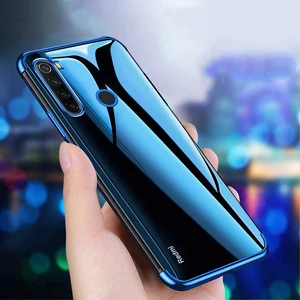 Bakeey Plating Shockproof Transparent Ultra-thin Soft TPU Protective Case for Xiaomi Redmi Note 8 2021 Non-original