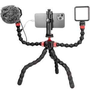 Ulanzi Smartphone Filmaking Kit Video Vlog Kit with Tripod Micrpphone VL49 Video Light Lamp Flexible Tripod with Arm Sel