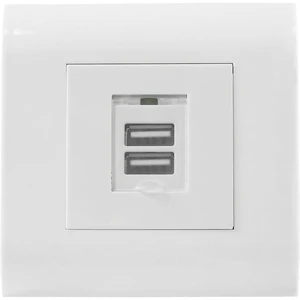 Intellinet 772211 2-násobný USB nabíjacia zásuvka do steny   IP20 biela