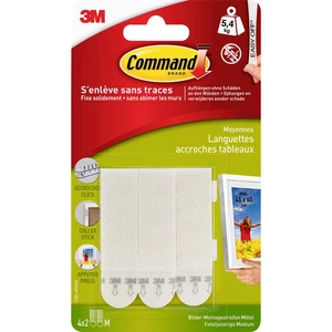 3M  Montážne prúžky Command ™  biela Množstvo: 4 pár