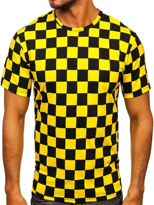 Žluté pánské tričko s potiskem Bolf 14941