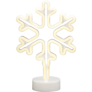 Konstsmide 3077-100 LED silueta snehová vločka teplá biela LED  biela