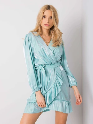 Women's mint dress with ruffles