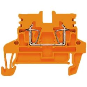 Řadová svorka průchodky Weidmüller ZDU 2.5N OR, 1316880000, oranžová, 50 ks