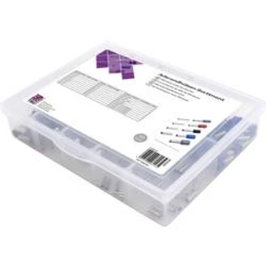 Sada dutinek TRU COMPONENTS T1904C087, 4 mm² x 10 mm, částečná izolace, šedá, červená, černá, modrá, 300 díly