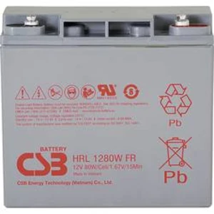 Olověný akumulátor CSB Battery HRL 1280W high-rate longlife HRL1280W-FR, 20 Ah, 12 V