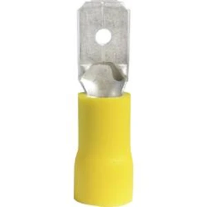 Faston konektor Vogt Verbindungstechnik 3912S, šířka 6.3 mm částečná izolace, žlutá, 1 ks