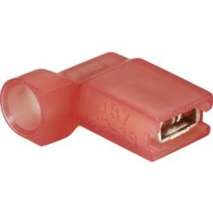 Faston zásuvka Vogt Verbindungstechnik 392305S 4.8 mm x 0.5 mm, 90 °, plná izolace, červená, 1 ks