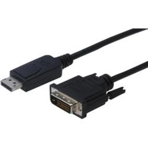 Kabel DVI vidlice ⇔ DisplayPort vidlice, 3 m, černý