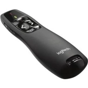 Prezentér vč. laserového ukazovátka Logitech R400 910-001356, černá